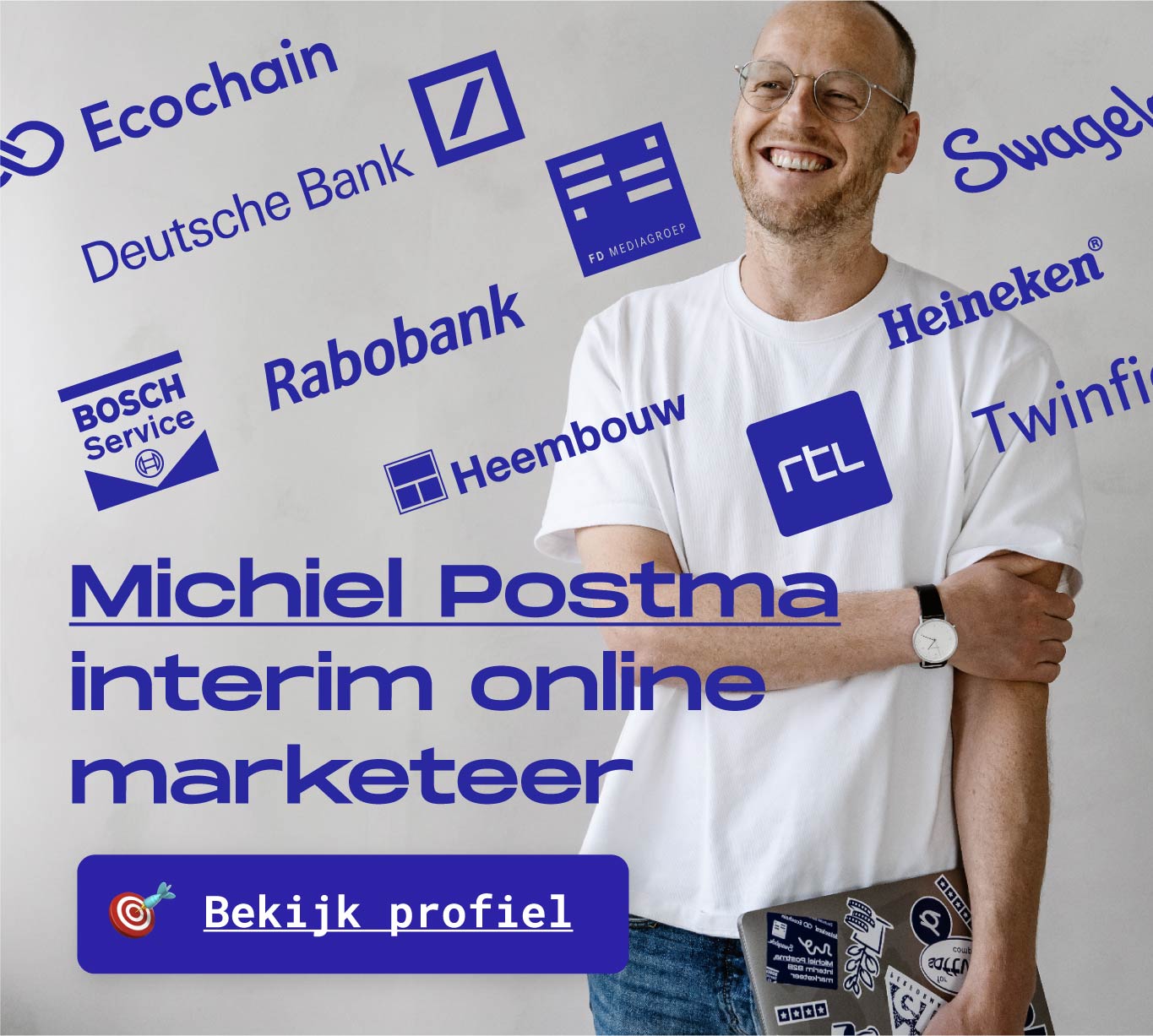 Interim online marketeer, Michiel Postma
